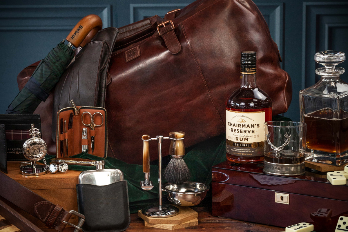 A selection of premium gifts such as mens accessories and drink sets.